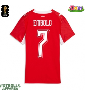 Schweiz Breel Embolo #7 Hemmatröja Kvinnor VM 2026 Kortärmad